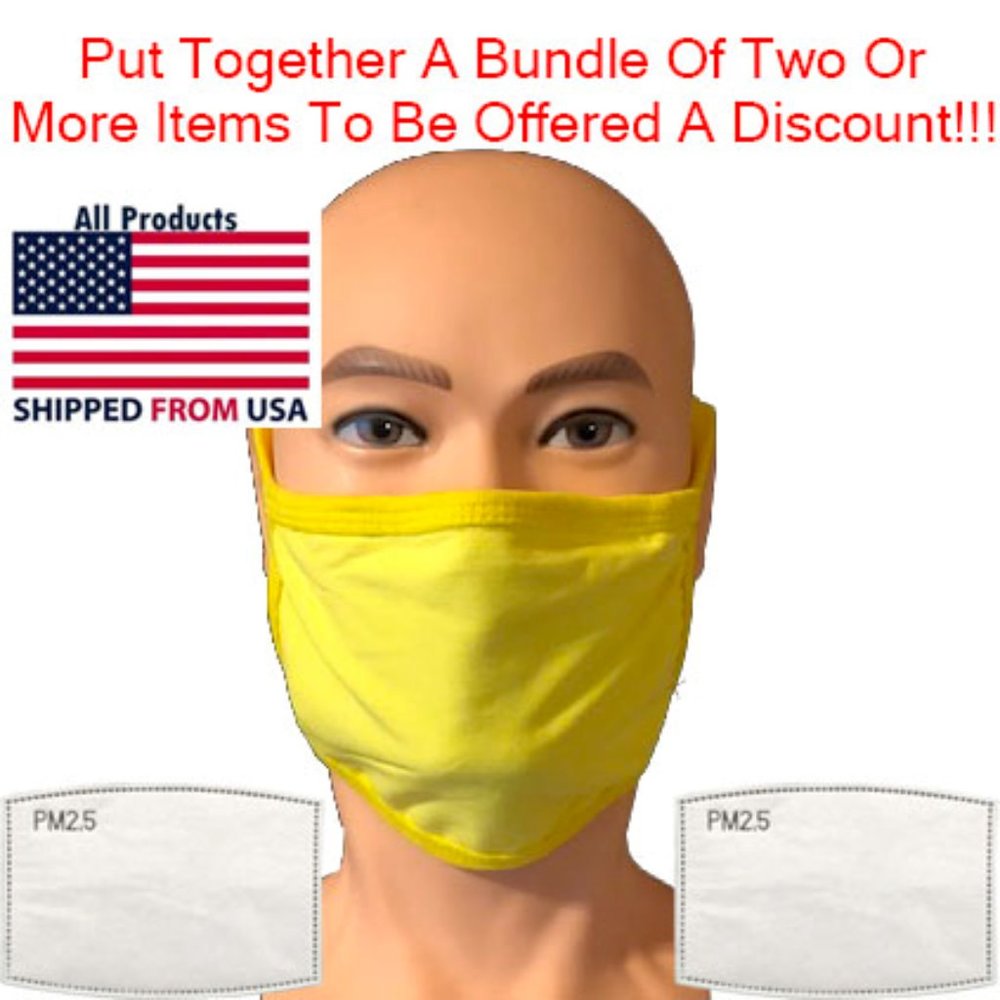 Washable Face Mask - Yellow